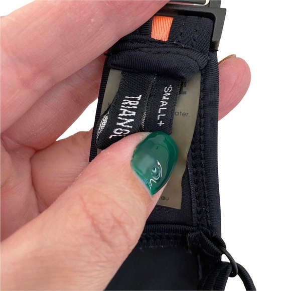 Triangl Small + Bikini Top Colorblock Black White Coral Neon Neoprene - Picture 5 of 7